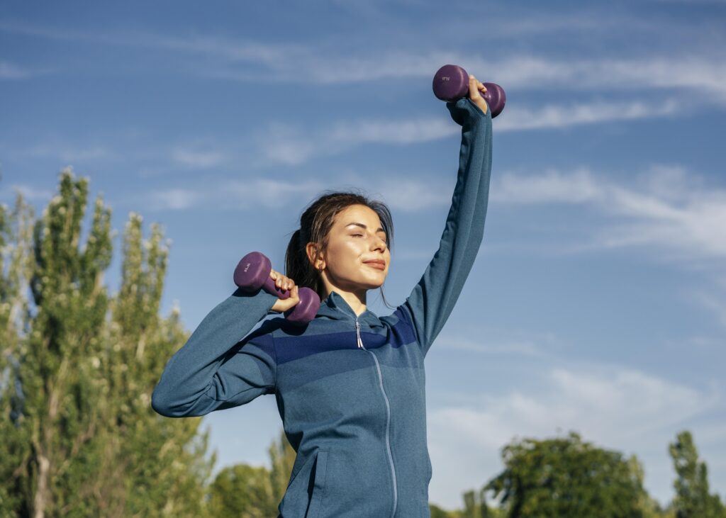 Shoulder Exercise in Gym